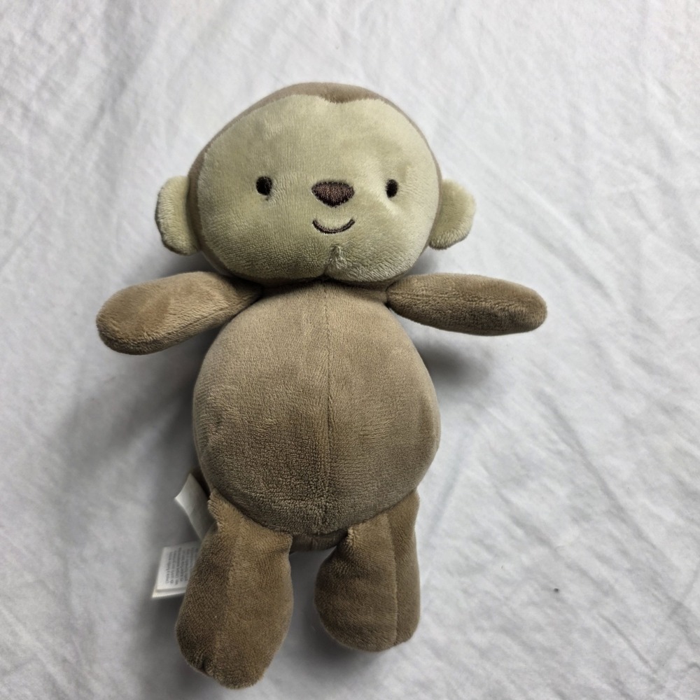Carter's Child of Mine monkey plush rattle soft baby toy 2015 brown tan crinkle